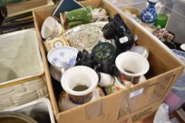 A selection of mixed items and ceramics including tea cups