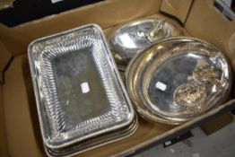 A selection of fine silver plated entree dishes