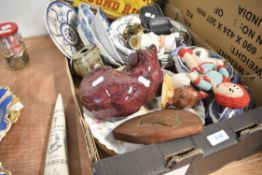 A selection of mixed items and ceramics including blue and white wares
