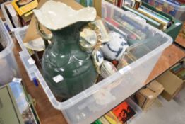 A selection of mixed items and ceramics including tea pot