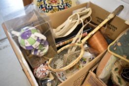 A selection of mixed items and ceramics including tea cups