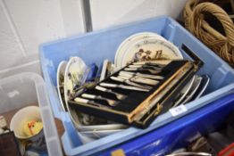A selection of mixed items and ceramics including display plates