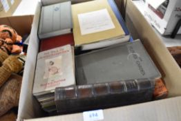 A selection of ephemera and books