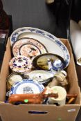 A selection of ceramics including Langley scottie dog