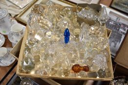 A selection of cut crystal & glass bottle and decanter stoppers