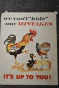 A vintage propaganda card advertising poster 1962 Sheldon Clair co