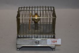 A 20th century chromed mechanised automaton style clock