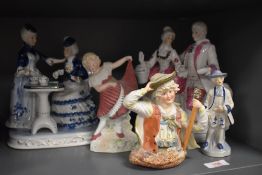 A selection of figures including bisque and figure groups