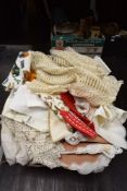 A selection of table place mats, linen and cloths