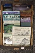 A selection of local interest Wainwright books including A Dales Sketchbook, Peak District and Ex-
