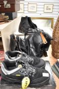 A selection of as new work and similar boots Capps size 6, and three pairs marked S&S 7/8