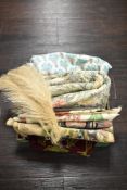 A selection of printed and woven fabrics