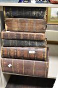A selection of large family sized bibles prayer books and similar religious interest volumes
