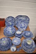A good collection of Spode dinner and table wares including dishes, plates and chargers most in