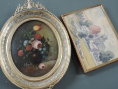 Sydney Buckley, (1899-1985), a watercolour, Cartmel, 7 x 10cm, framed, 8 x 11cm, and a (20th), oil