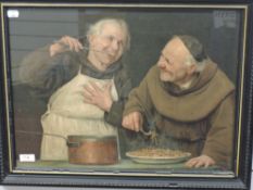 (19th/20th century), a print, Pears cooking Monks, 38 x 52cm, framed and glazed, 46 x 61cm