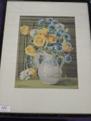 R A Foster,(20th century), still life, 26 x 19cm, mounted framed and glazed, 42 x 31cm