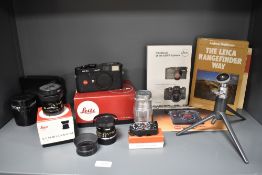 A Leica M4-P camera body No1650129 in original box with instruction leaflet, with a Leitz Wetzlar