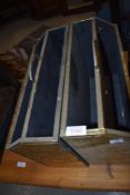 Two vintage brass magazine racks
