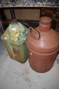 Two vintage oil cans