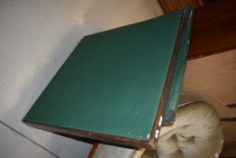 Two vintage folding card tables