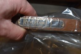 A vintage oak frame folding card table, Improved Revertable