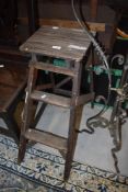 A traditional set of small wooden steps