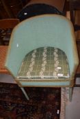 20th century woven fibre tub chair comode