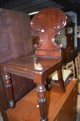 A 19th Century mahogany hall chair