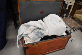 A vintage Marshall travel trunk, improved model with lining, looks in good order (contents NOT