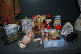 Victorian and later oddities Carlton ware Dice pot and Punch and Judy tea cup