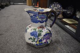 A 20th century Masons Iron Stone Hydra jug of large proportions retailed by Harrods