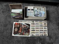 A collection of colour Railway Related Postcards in two small boxes along with a collection of