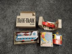 A Japanese Daiya tin plate friction driven Pan American Helicopter, a English made tin plate and
