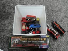 A Corgi 1:50 scale diecast, Eddie Stobbart MAN Curtainsider, boxed 75804, a Monopoly Star Wars
