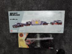 A Corgi 1:50 scale diecast, limited edition Heavy Haulage Wrekin Roadways, boxed 18007 and a similar