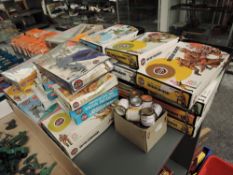 A large collection of Airfix Military Plastic Soldiers, 28 boxes mainly 1:32 scale including