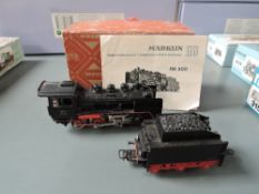 A 1960's Marklin HO 2-6-0 Loco & Tender 3003, boxed