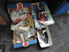 A shelf of mixed Toys including Scalextric Audi Set, Dapol Accessories etc