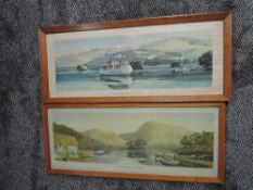 A framed and glazed Railway Carriage Print after Claude Buckle, M.V.Swan-British Railways Lake