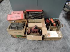 A large collection of 0 gauge Track, mainly Hornby including straights, curves, points etc along