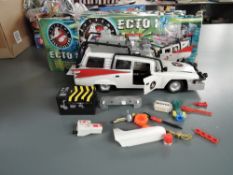 A 1990's Columbia Pictures Extreme Ghostbusters plastic Ecto 1 Car in original box with accessories
