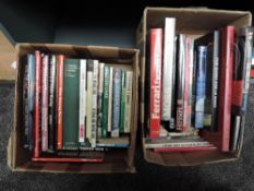Two boxes of Motor Racing related Volumes including Lemans, Ferrari, Autobiography etc