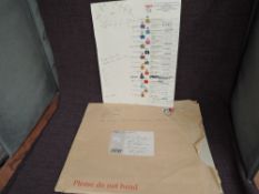 A Peter Bromley Work Board Race Card, 1994 Cheltenham Gold Cup, signed, with his annotations and