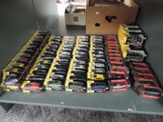 A shelf of Tesco and Asda dieacsts, all boxed, approx 95