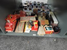 A shelf of 00 gauge Accessories including two Modelcraft Lineside Kits, two Model Loco's & Tenders
