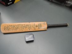 A miniature Nicolls Cricket Bat, The Frank Worrell Autograph, Barbados & Jamaica & West Indies,