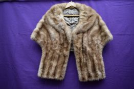 A 1950s blonde mink shawl/ wrap.