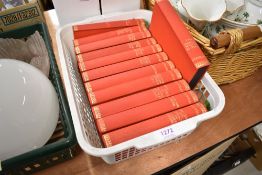 A set of library volumes and literature by H.G Wells