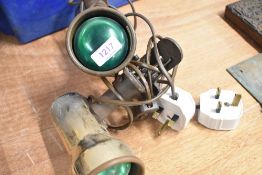 A pair of mid century clip on lights or lamps